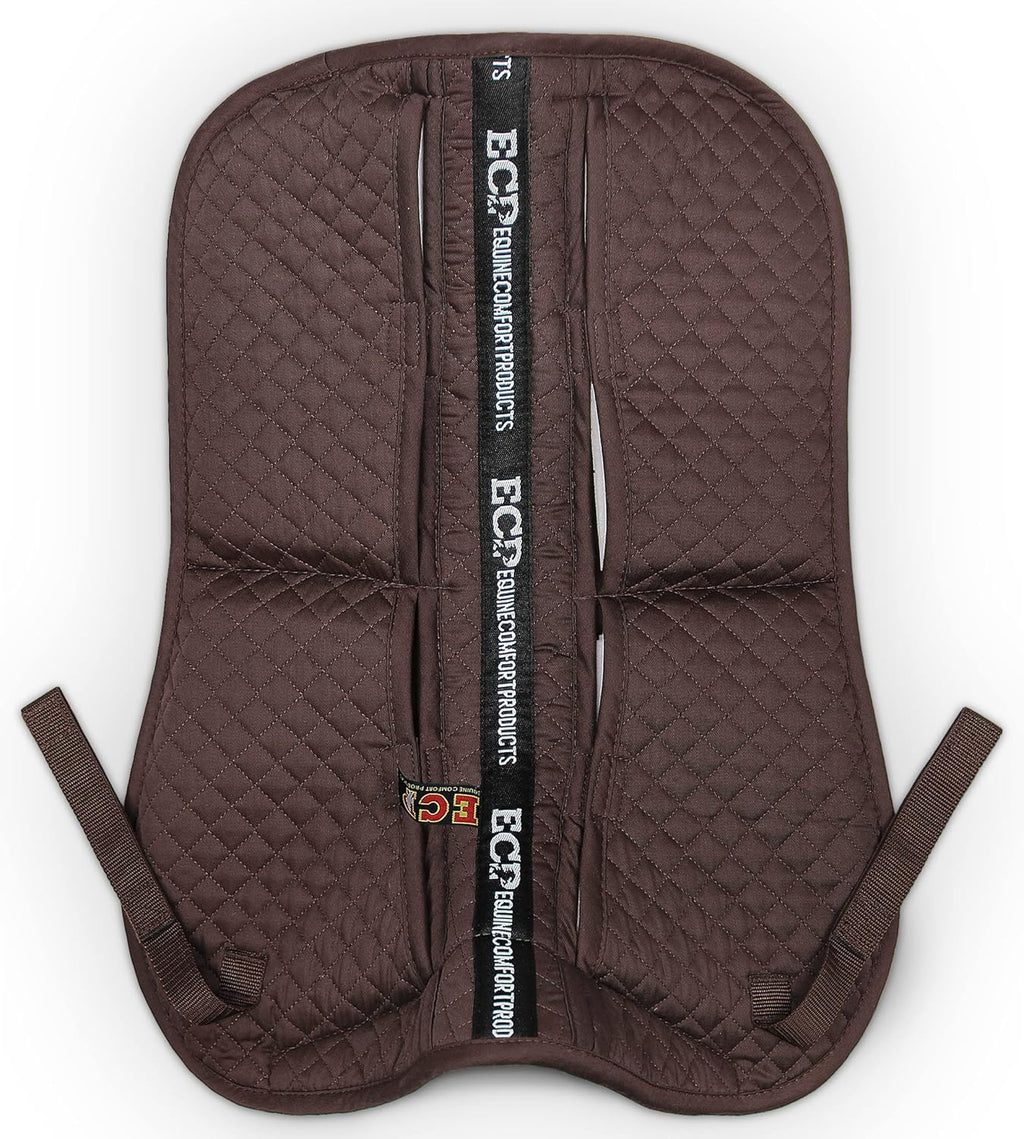 ECP Equine Comfort Products Adjustable Shock Absorbing Memory Foam Half Saddle Pad, Injury Prevention & Pressure Relief, Customizable Fit, Breathable for All Riding Styles