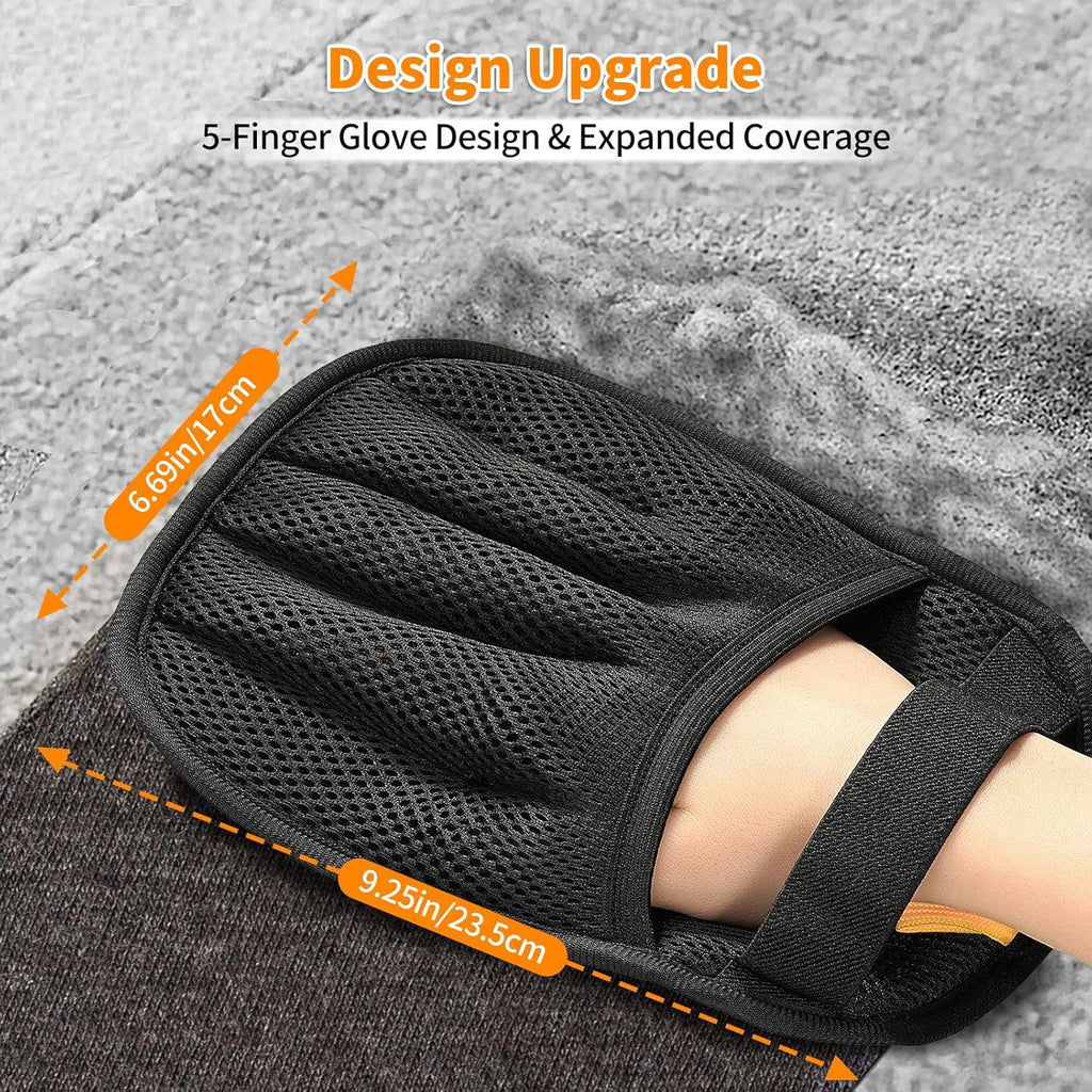 Pet Hair Removal Glove for Cats & Dogs, Upgraded Five-Finger Electrostatic Pet Hair Gloves, Reusable Magic Brush Pet Hair Remover Tool for Laundry, Couch, Carpet, Car Seat