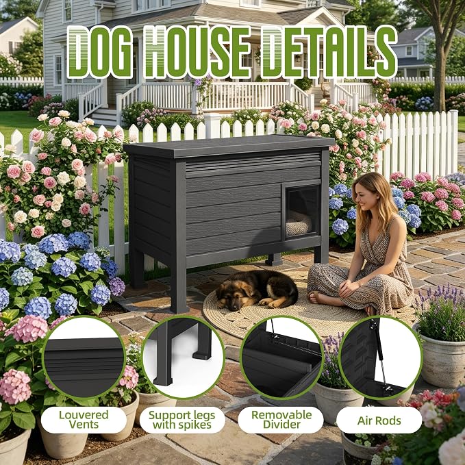 DRATO Indoor & Outdoor Resin Dog House - Image 5