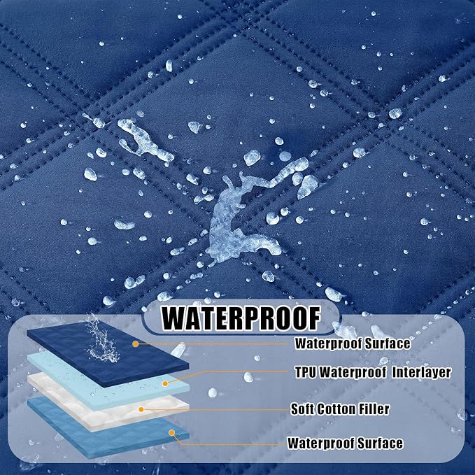 Smiry Waterproof Dog Bed Cover Blanket 40x80, Soft Reversible Pet Blanket - Image 2