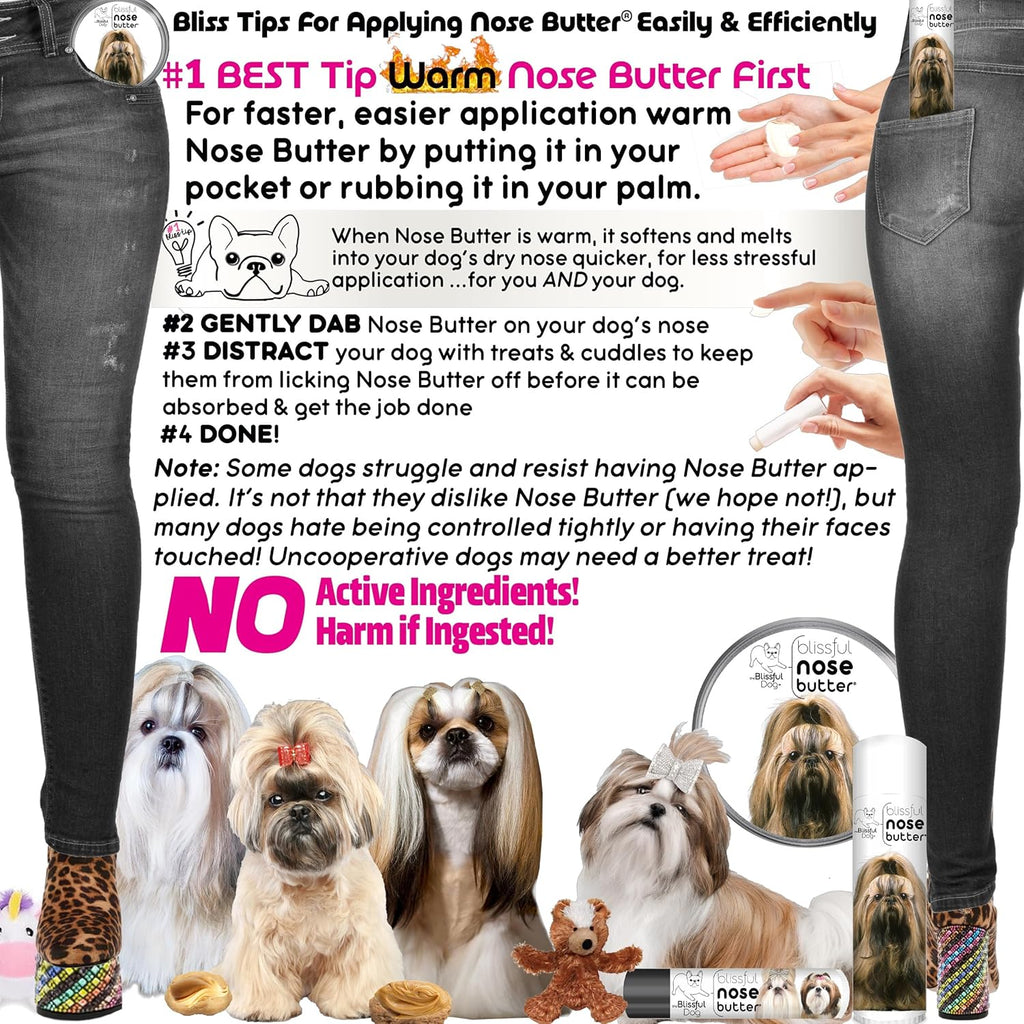 The Blissful Dog Shih Tzu Unscented Nose Butter - Dog Nose Butter, 8 Ounce