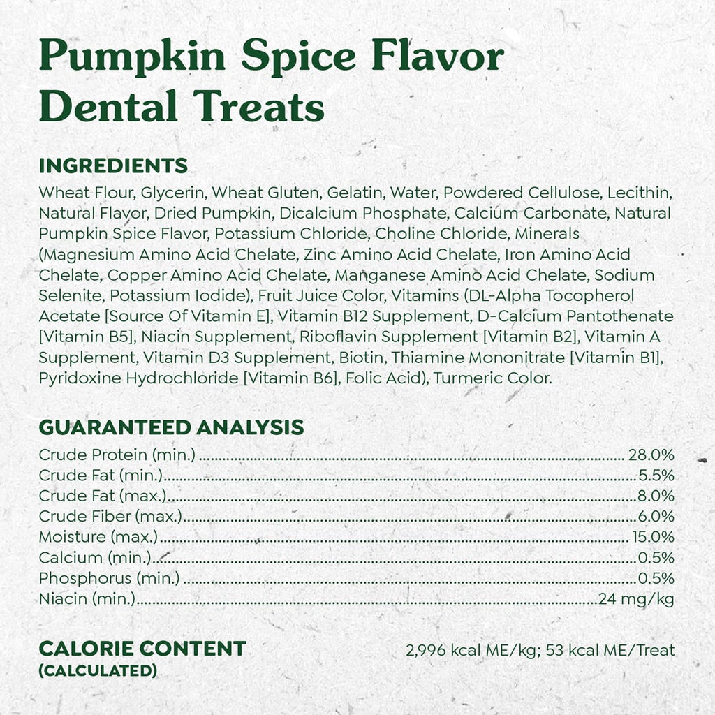 Greenies Petite Dental Dog Treats, Pumpkin Spice Flavor, Limited Edition, 12 oz. Pack (20 Treats)