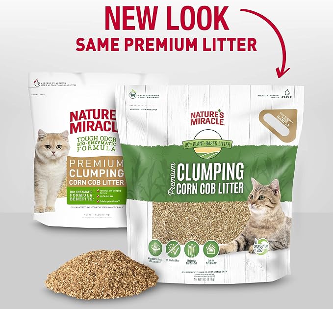 Nature's Miracle Premium Clumping Corn Cob Litter, Tough Odor Bio-Enzymatic - Image 8