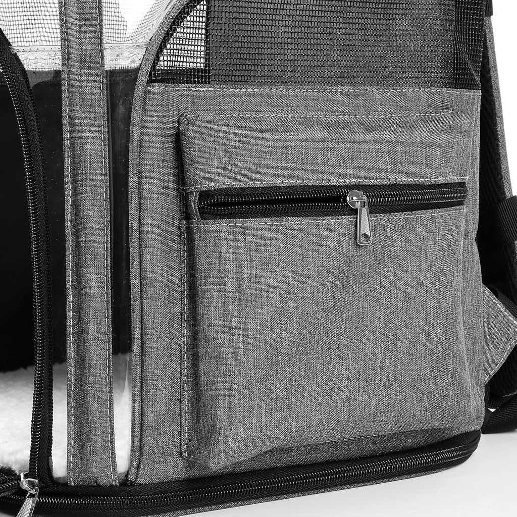 Cat Carriers Dog Carrier Pet for Small Medium Cats Dogs Puppies up to 25 Lbs, TSA Airline Approved Soft Sided, Collapsible Travel Puppy - Black Grey (M: 13" LX11.4 WX17.3 H, Blue)