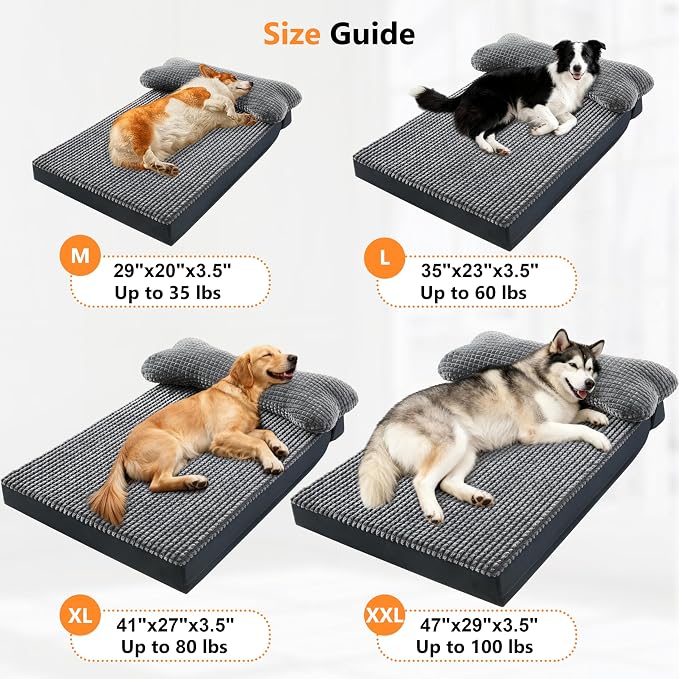 KISYYO Orthopedic L Dog Beds for Large Dogs - Image 4