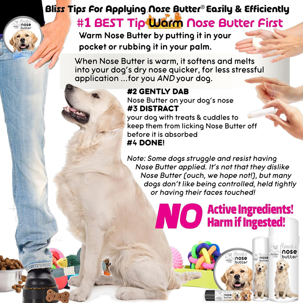 The Blissful Dog Golden Retreiver Unscented Nose Butter - Dog Nose Butter, 0.15 Ounce