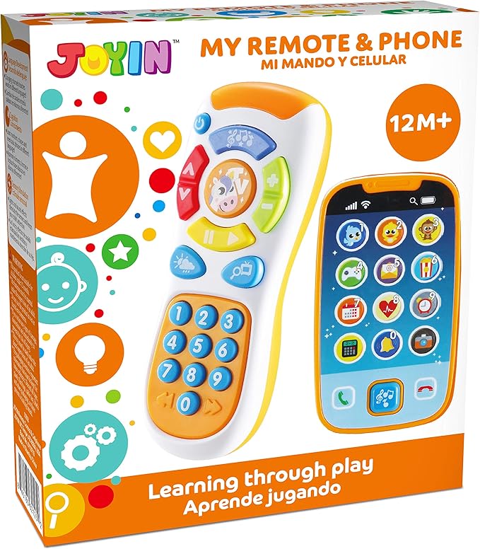 JOYIN Smartphone Toys for Baby, Remote Control Baby Phone with Music, Learning Toy, Birthday Gifts for Infants, Kids, Boys and Girls, Gift for Christmas