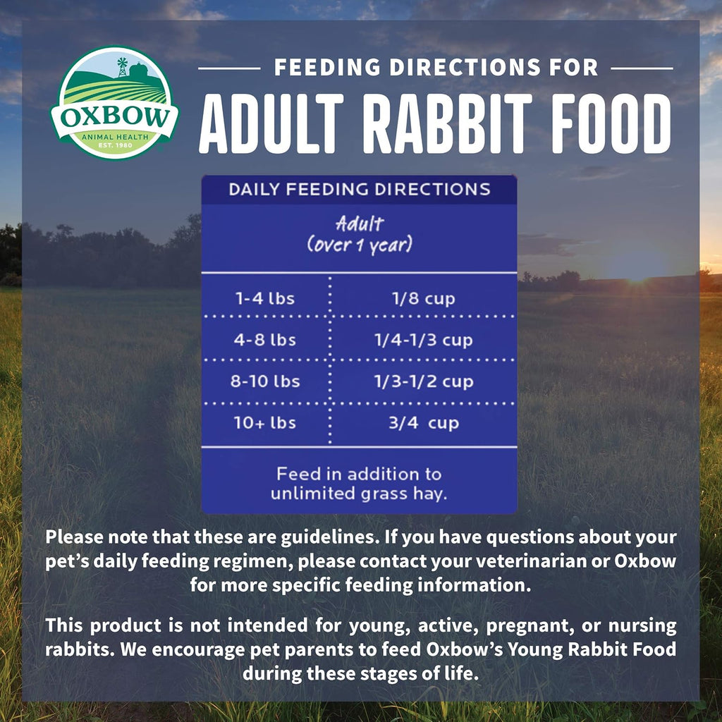 Oxbow Animal Health Organic Bounty Adult Rabbit Food - All Natural Rabbit Pellets - 3 lb.