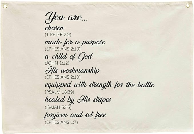 Nursery Wall Decor-Hanging Rectangular Canvas Banner Flag Poster Wall Decorations for Nursery Bedroom Babyroom,Baby Shower Baptism Christmas Gift for Baby Boy Girl,You are Chosen Made for a Purpose