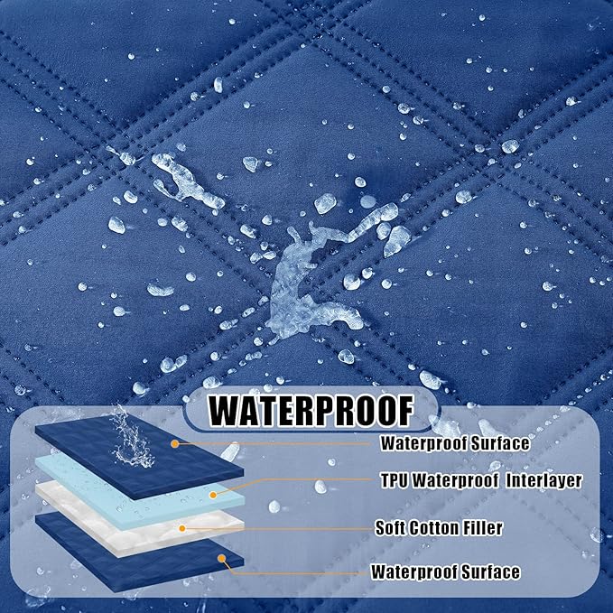 Smiry Waterproof Dog Bed Cover Blanket 40x50, Soft Reversible Pet Blanket - Image 2