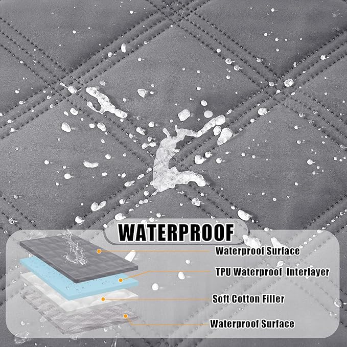 Smiry Waterproof Dog Bed Cover Blanket 82x82, Soft Reversible Pet Blanket - Image 2