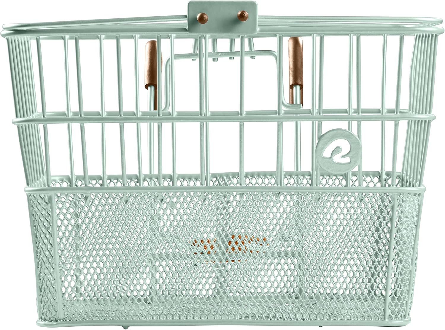 Retrospec Apollo Detachable Front Bike Basket Steel Half-Mesh with Integrated Detachable Hooks and Built-In Handle, Easy Assembly and Portability for Bicycles