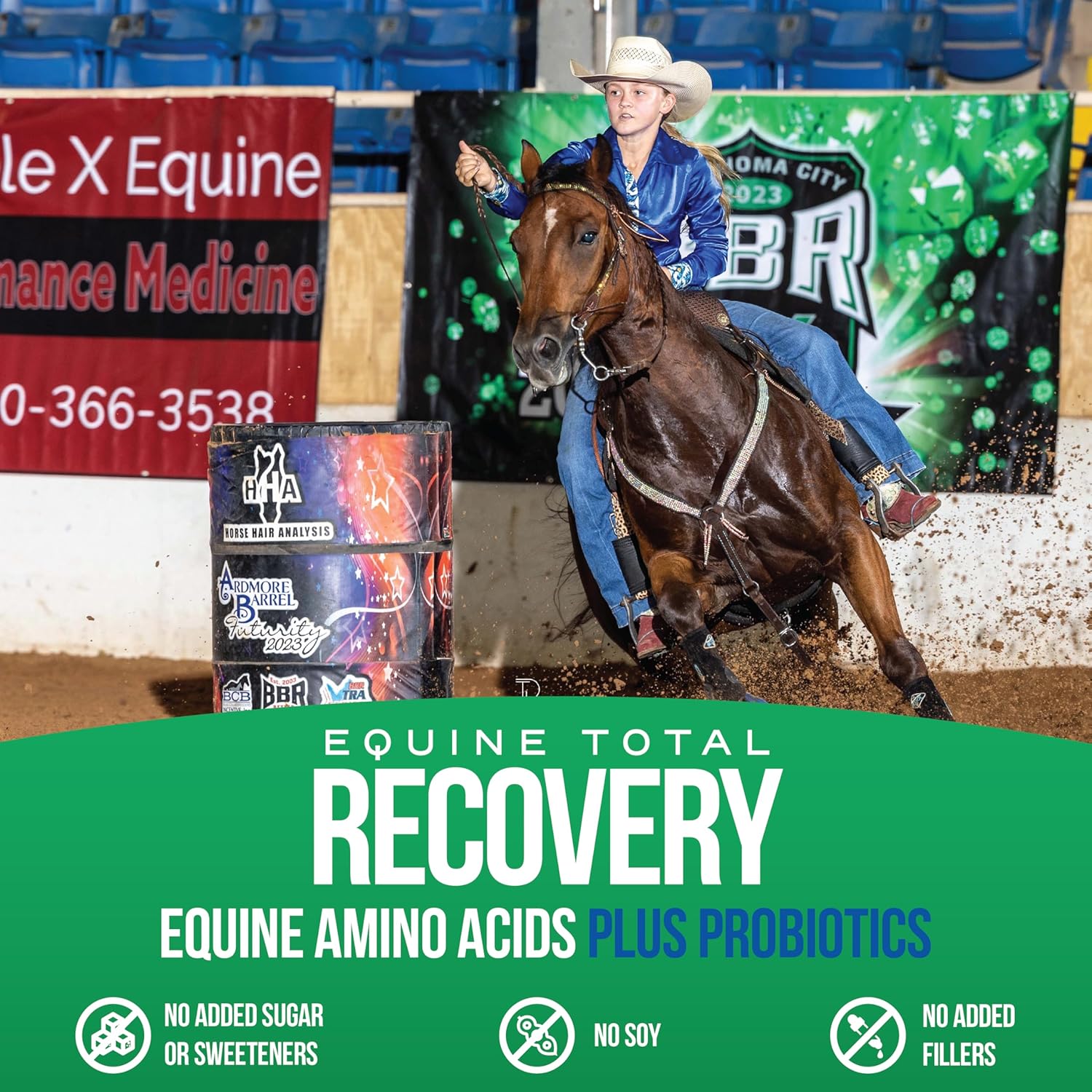 Pivotal Power+ Horse Supplement (174g/0.38lbs - 30 Servings) - 9 Equine Amino Acids Plus Probiotics for Horses - No Added Sugar, No Soy, No Fillers - Horse Joint Support Supplement, White