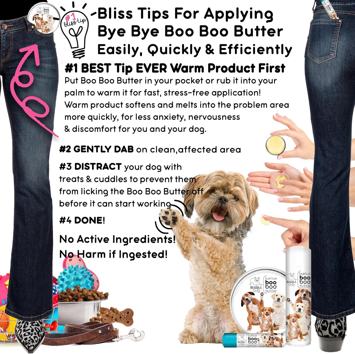 The Blissful Dog Mixed Breed Boo Butter, 0.50 oz