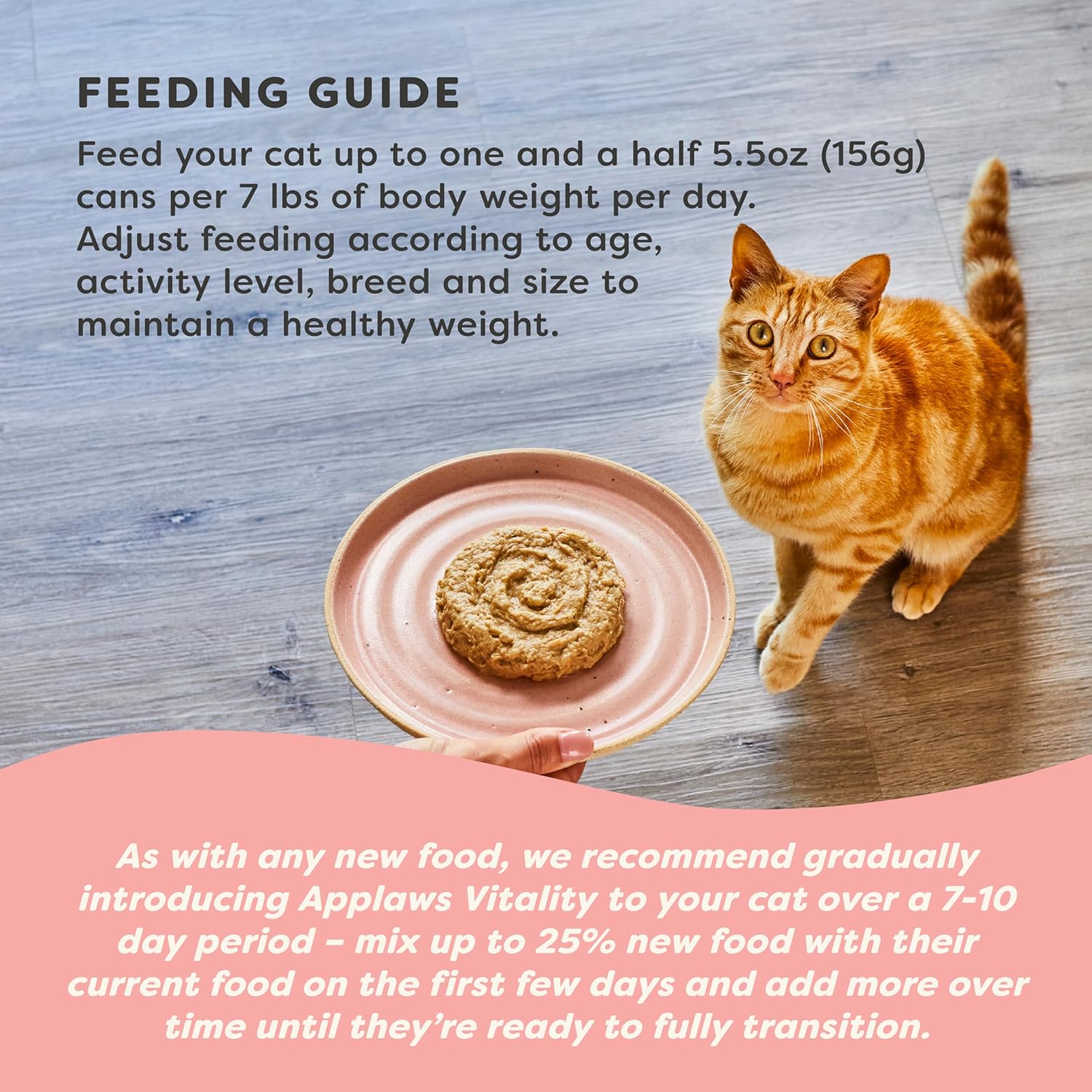 Applaws Vitality Wet Cat Food Paté, Natural Canned Cat Food, Wet Food for Cats with Added Vitamins and Minerals, Grain Free, Carrageenan Free, Tuna Fillet (24 Count, 5.5oz Cans)