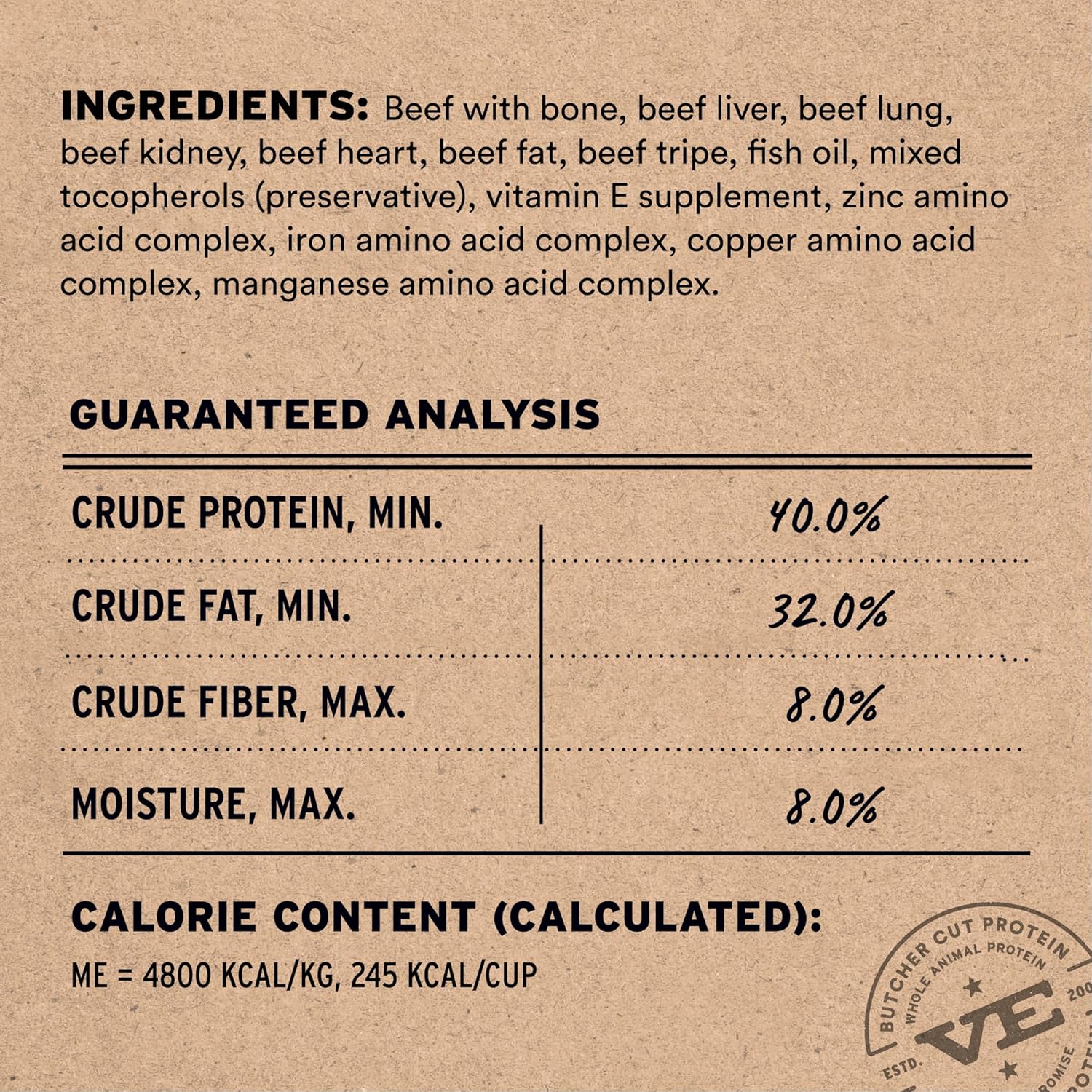 Vital Essentials Freeze-Dried Raw Beef Meal or Mixer Dog Food Crunchy Mini Nibs, 5.5 oz