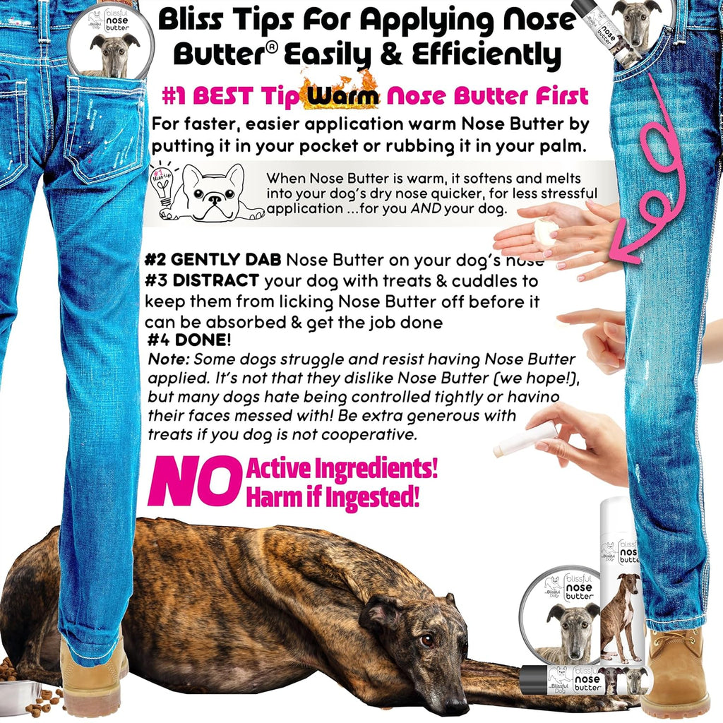 The Blissful Dog Greyhound Unscented Nose Butter - Dog Nose Butter, 4 Ounce
