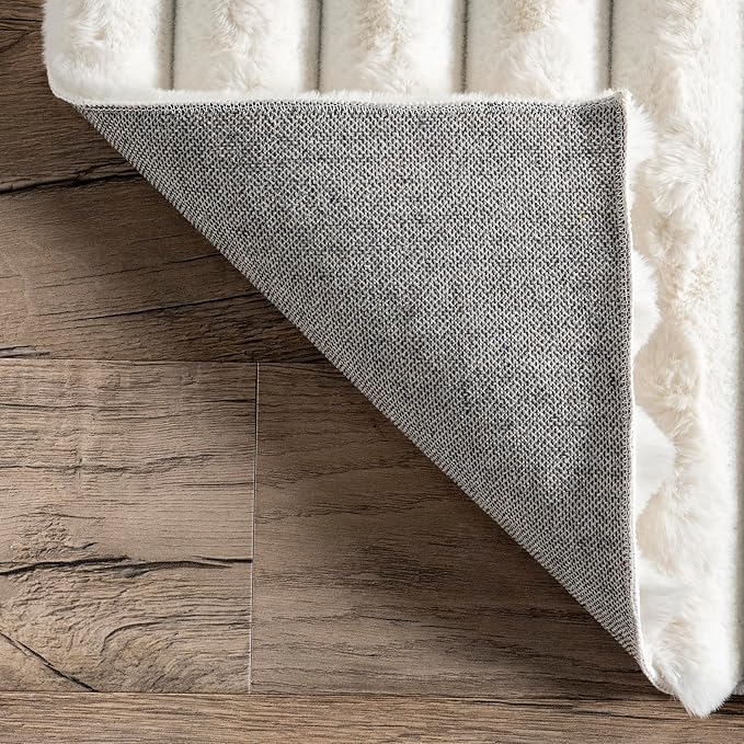 nuLOOM SuperiorWash Collection Kai Off-White, 3'9" x 6', Fluffy and Cozy, High Traffic, Stain Resistant, Easy Clean, Durable Washable Area Rug for Bedroom, Living Room, Dining, Den, Foyer, Entryway
