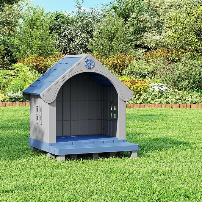 Fancyango Large Dog House Outdoor Indoor, Sturdy Plastic Waterproof Doghouse - Image 6