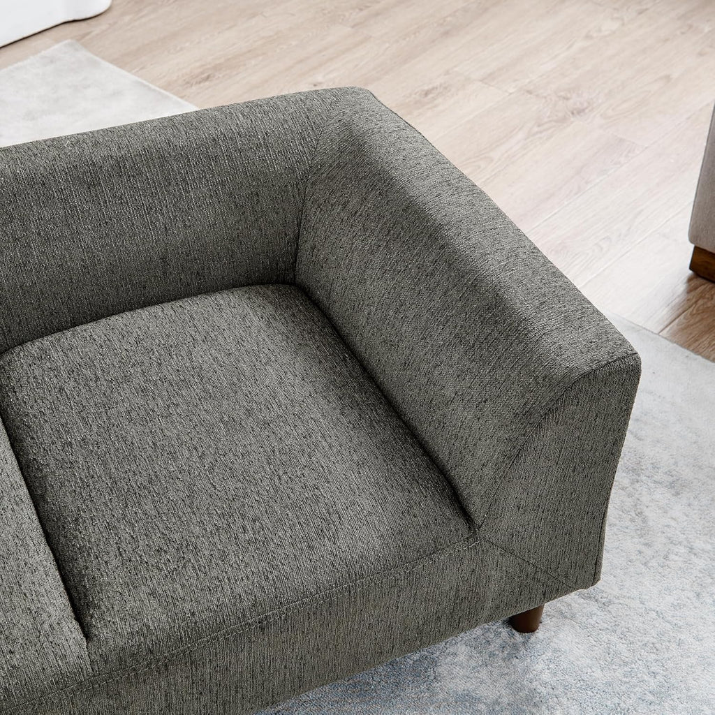 Dog Sofa Couch for Medium to Large Dogs, Memory Foam Dog Sofa Bed, Modern Elevated Pet Couch Bed with Wooden Legs for Medium and Large Dogs, Dark Grey