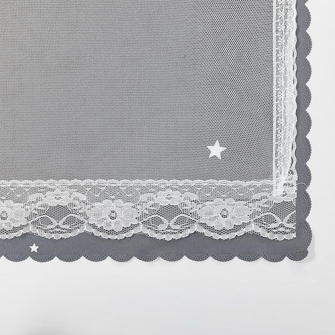 XiDi Star Curtains - Unicorn Kids Room & Bedroom Blackout Curtains, 63x52in, 2 Panel Sets, Grey
