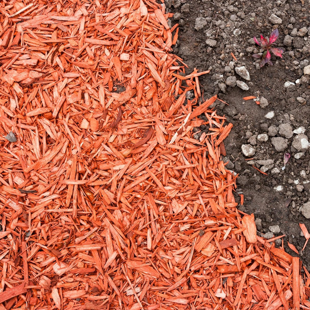 Premium Red Wood Mulch for Indoor, Patio, Potting Media, Gardens, Lawns, and Landscaping (0.5 CF - 14 L - 15 QTS)