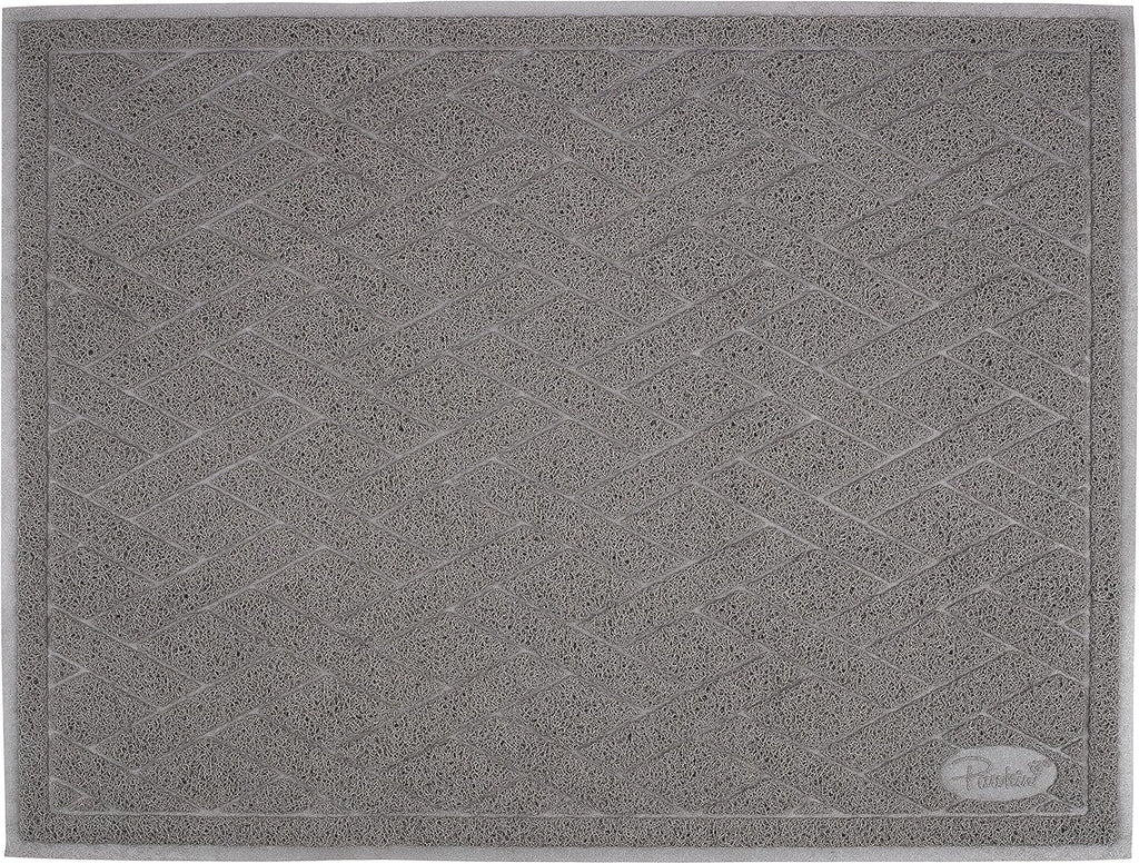 Pawkin Cat Litter Mat, Jumbo XX-Large, 4x3 Feet, Fits Two Litter Boxes or Extra Coverage for One Box, Gray