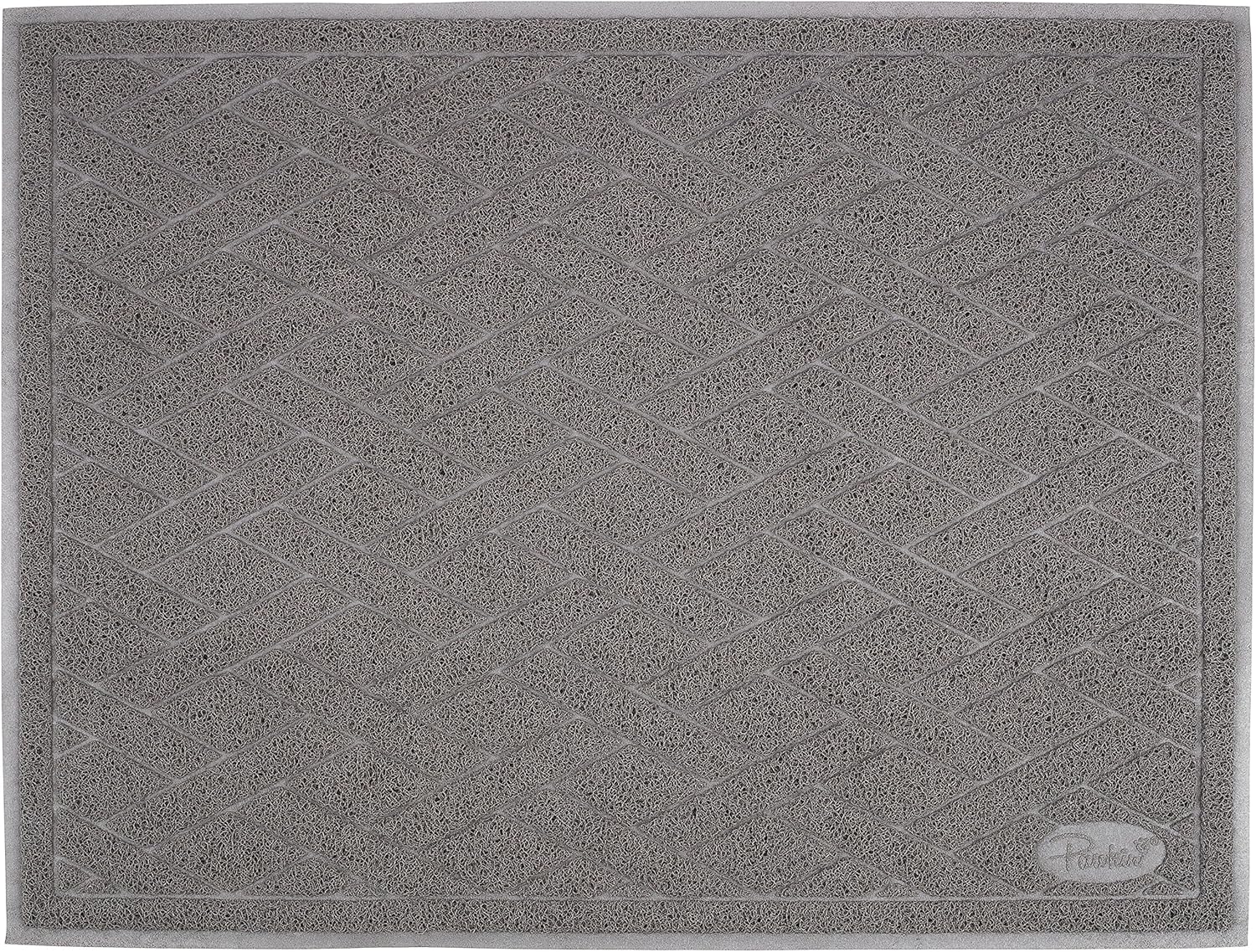 Pawkin Cat Litter Mat, Jumbo XX-Large, 4x3 Feet, Fits Two Litter Boxes or Extra Coverage for One Box, Gray